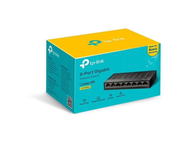 TP-Link Switch LS1008G 8 Port 8-Port Desktop Switch (10/100/1000Mbps)