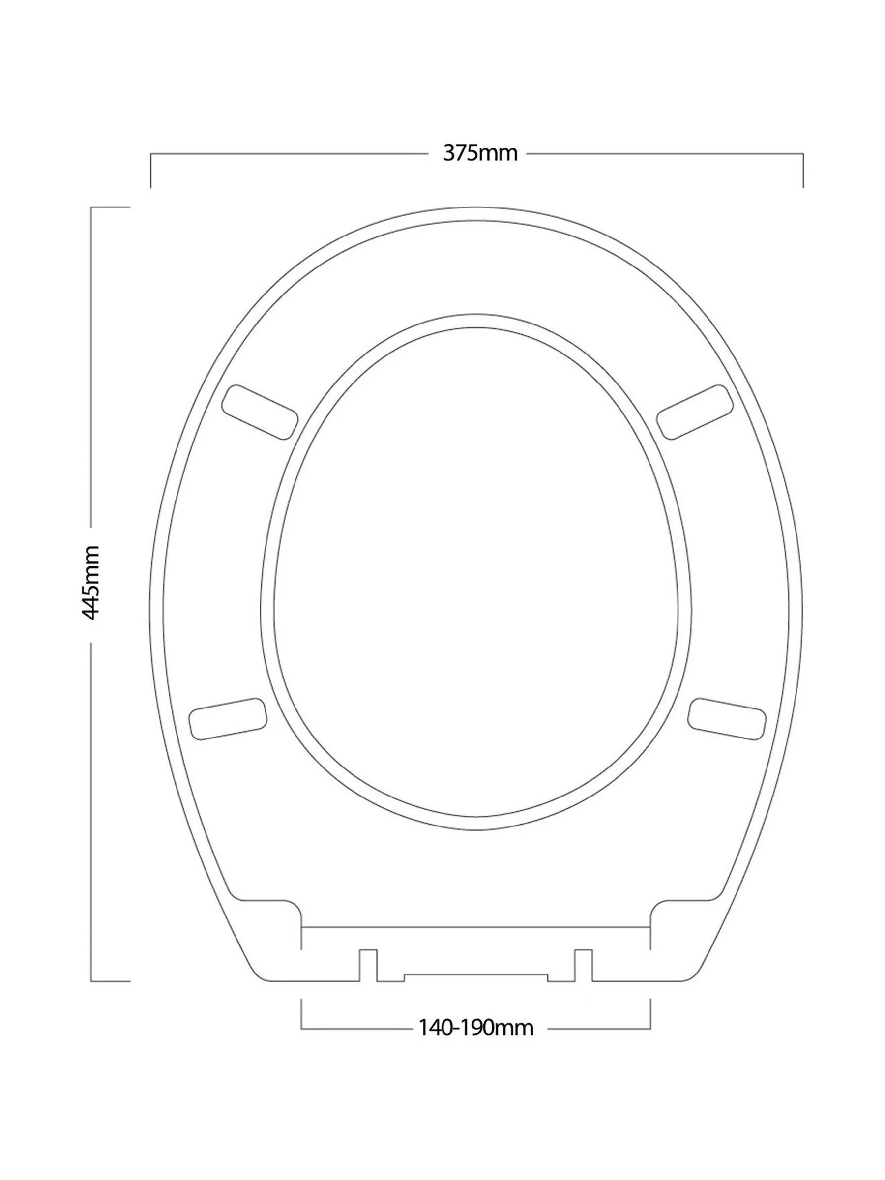 Showerdrape - Oxford houten toiletbril