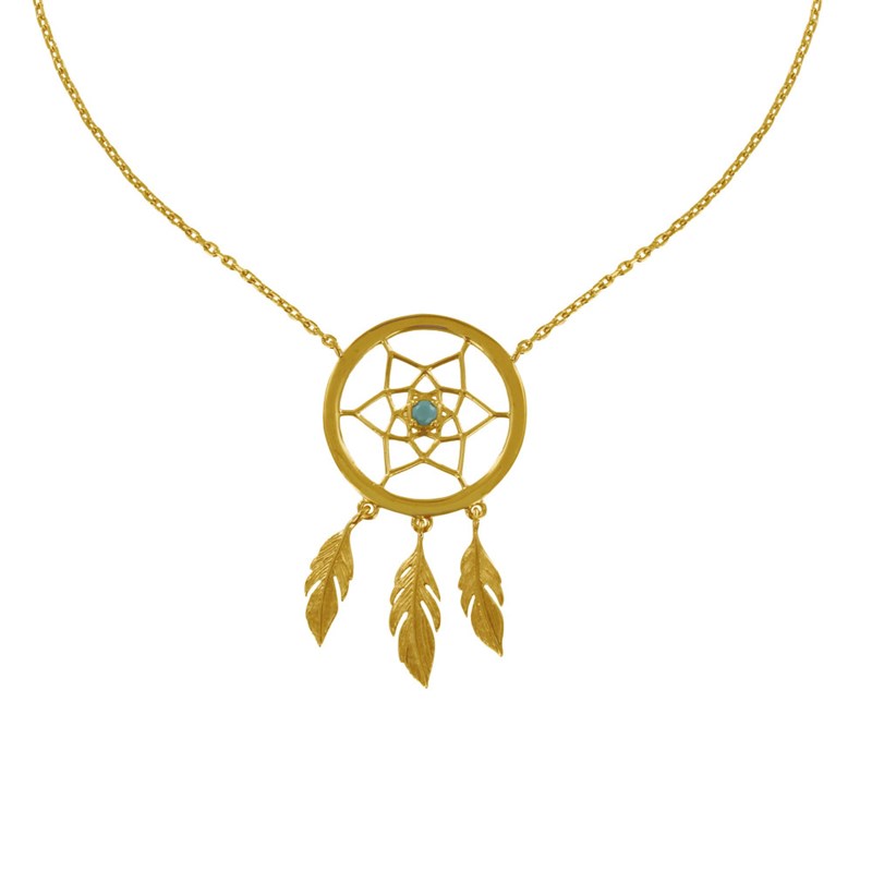 Collier Plaqué Or Attrape Rêve