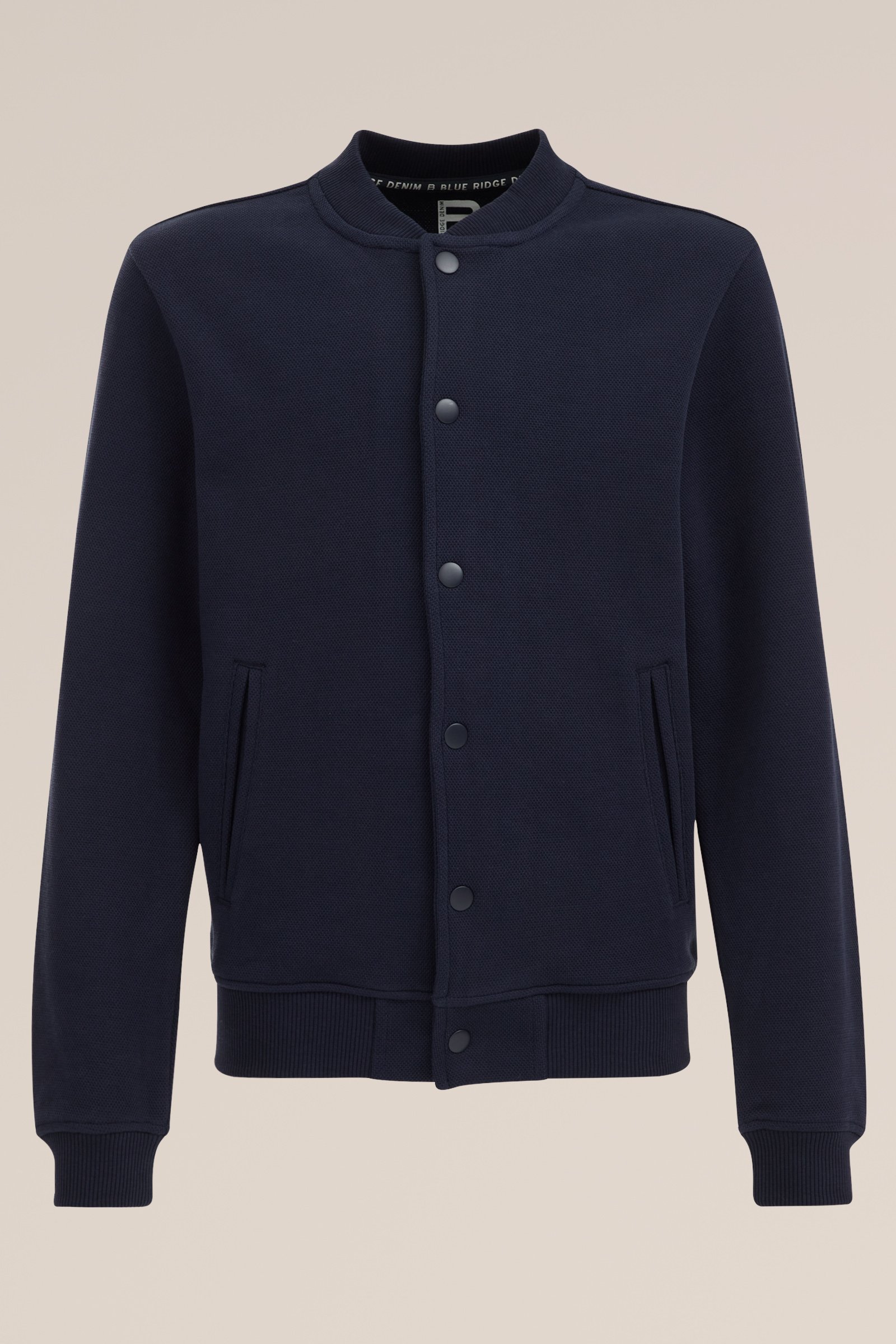 Jongens bombervest met structuur Blue Ridge Marineblauw