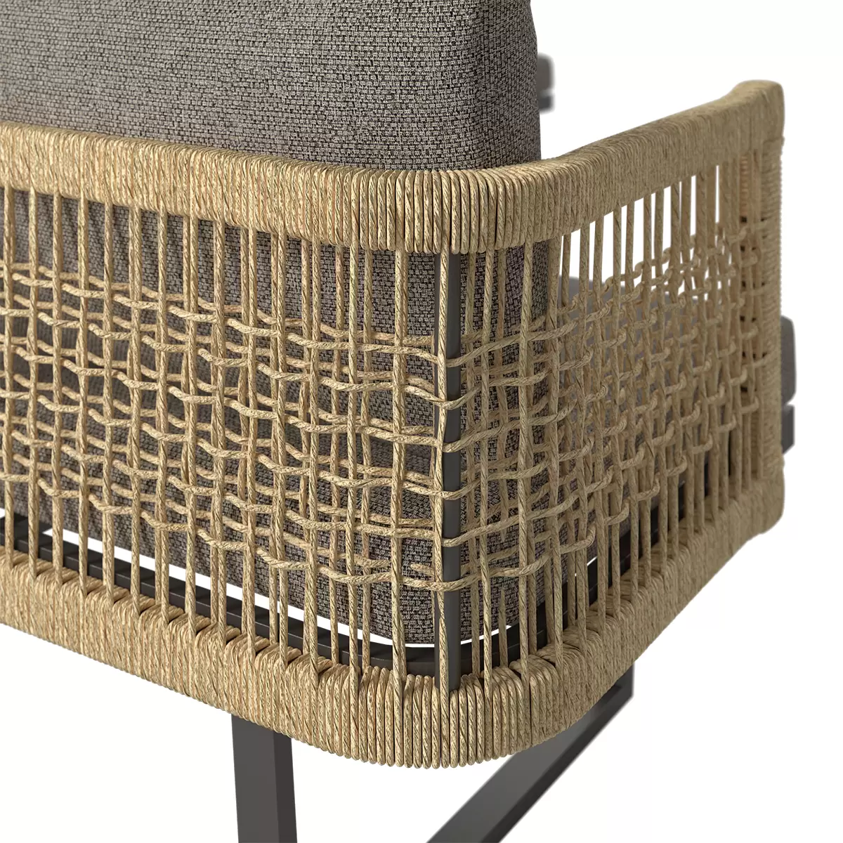 Beldano Loungegarnitur Bologna 3-teilig anthrazit,braun,natur