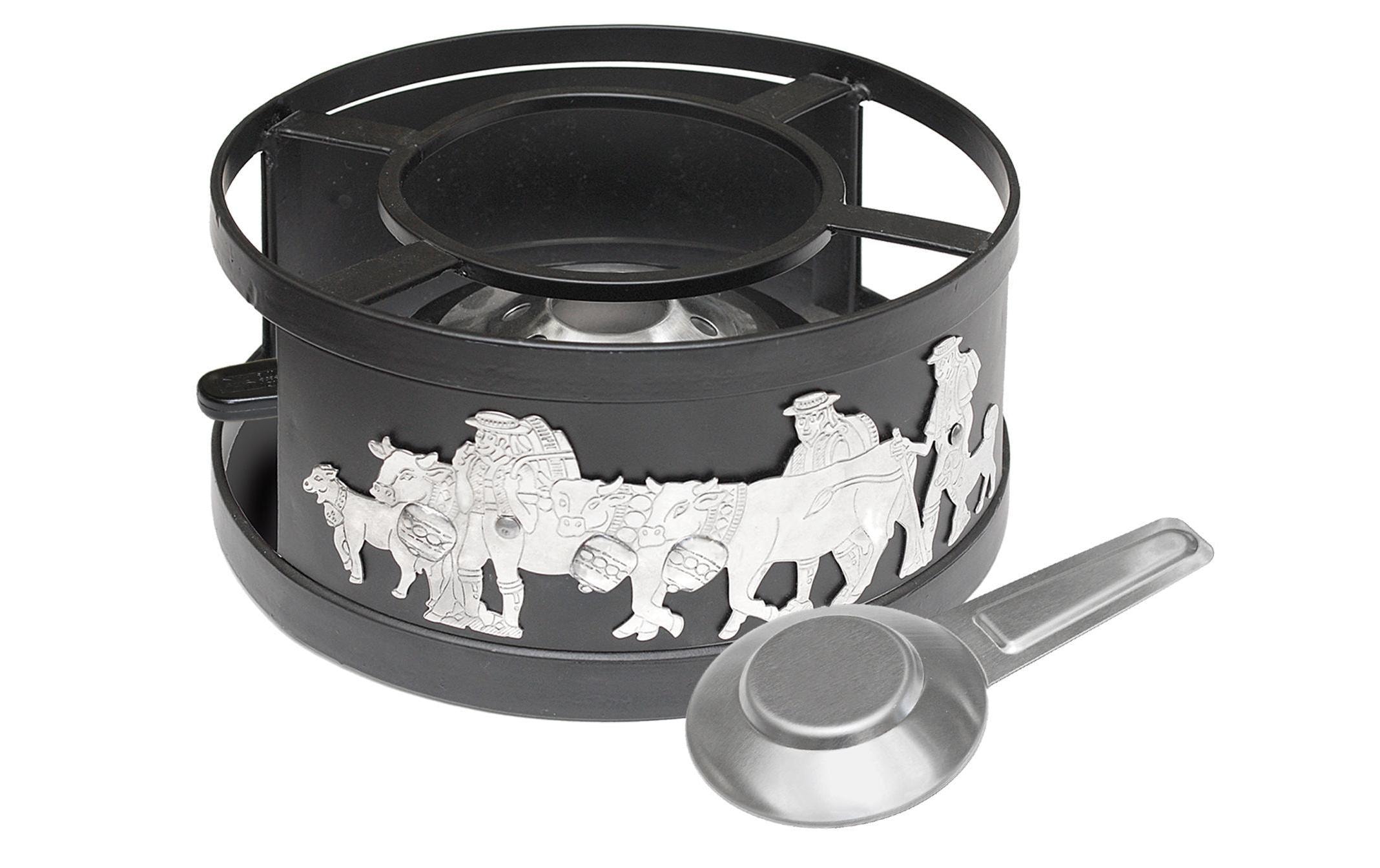 Fondue »Heidi Cheese Line Rechaud Appenzell Silber«