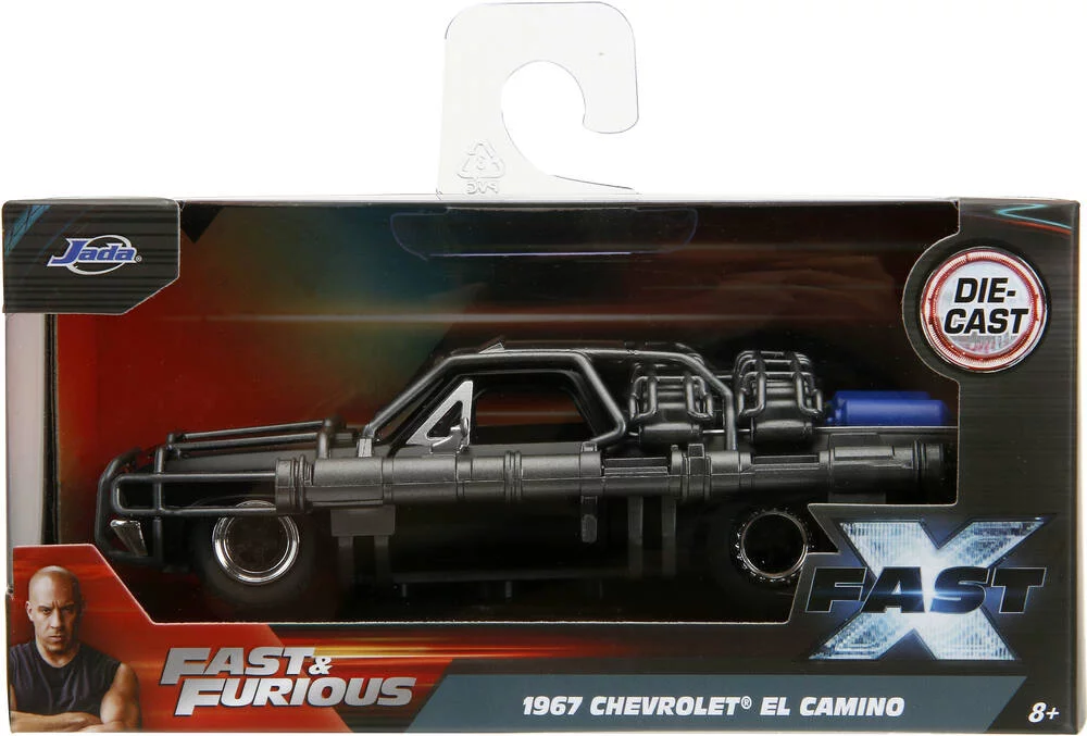 FAST AND FURIOUS 10 - VOITURE 1:32 CHEVROLET EL CAMINO 1967 AVEC CAGE