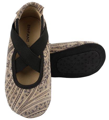En Fant Ballerina Hjemmesko - Beige m. M?nster/Velcro