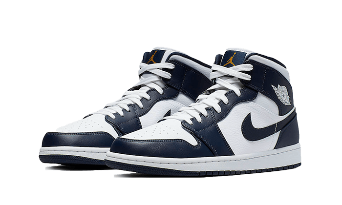 Air Jordan 1 Mid White Metallic Gold Obsidian - 48h Delivery