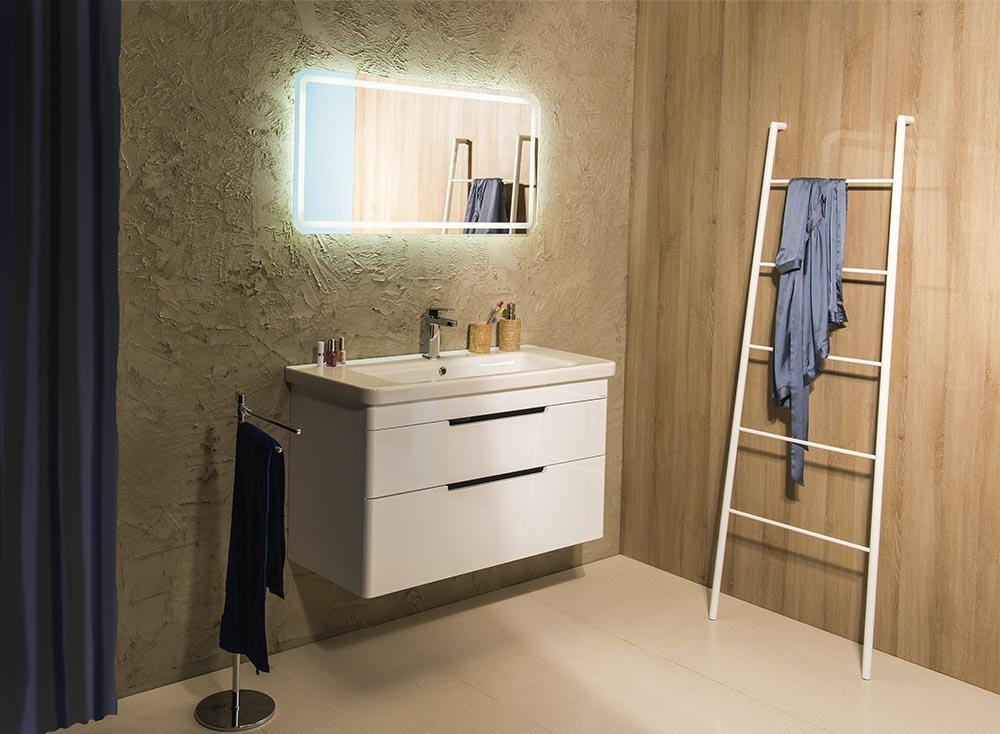 Sapho Industrial stalen ladder 55x170cm wit