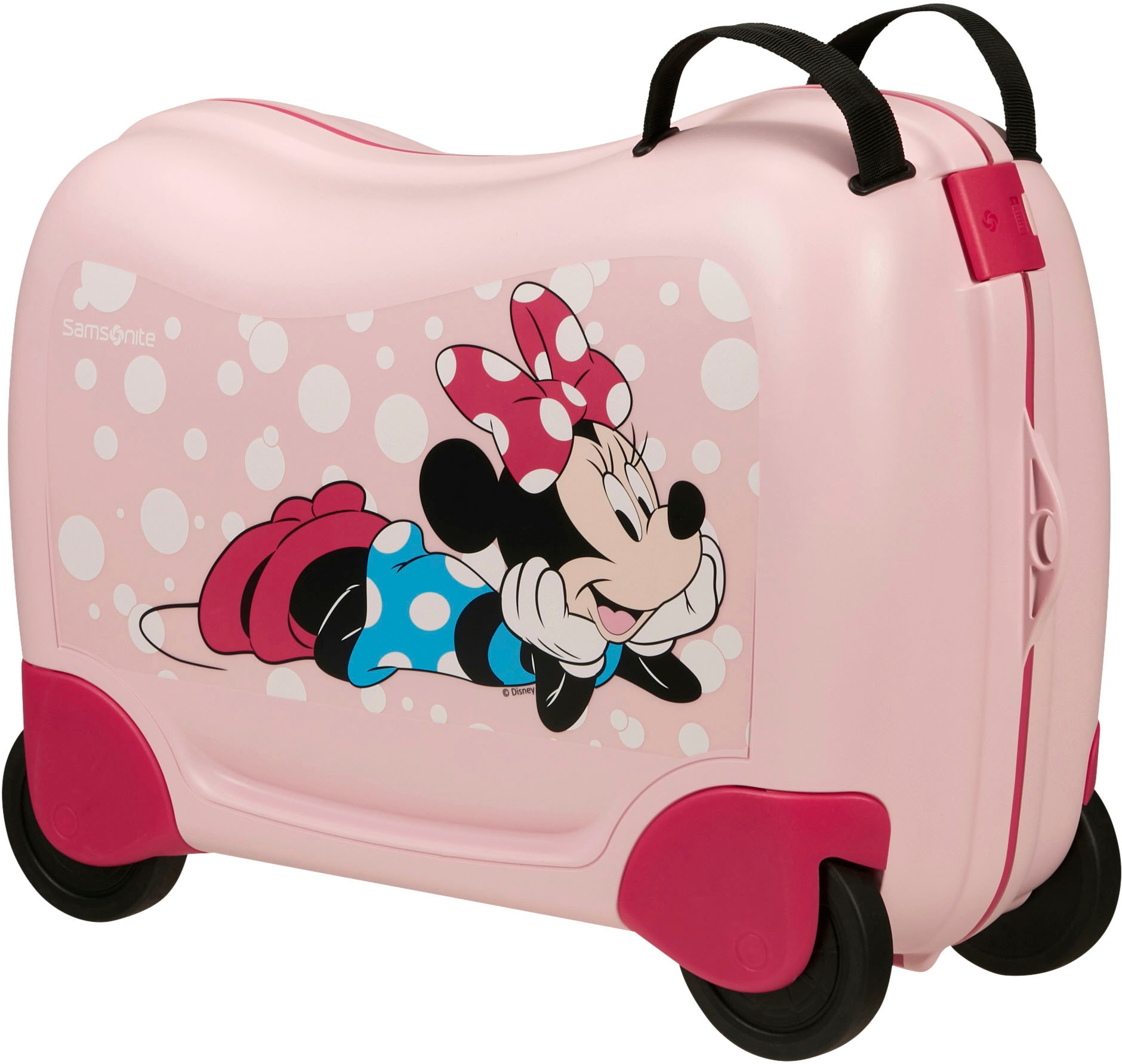 Samsonite Kinderkoffer »Dream2Go Ride-on Trolley, Disney Minnie Glitter« 30 l 4 Rollen Handgepäck Kinderreisekoffer zum sitzen und ziehen