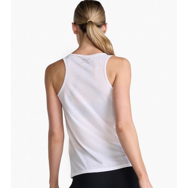 2XU Aero Singlet White/Silver Reflective