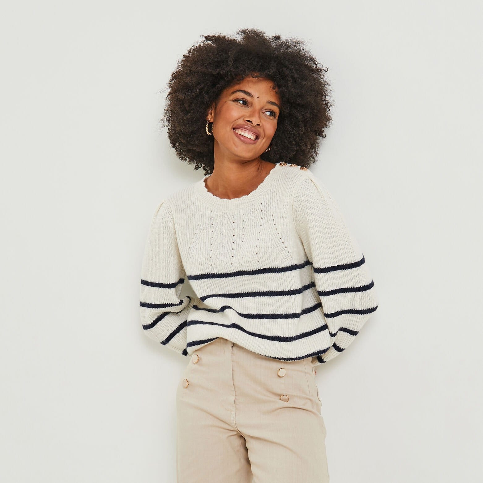 Pull marinière femme