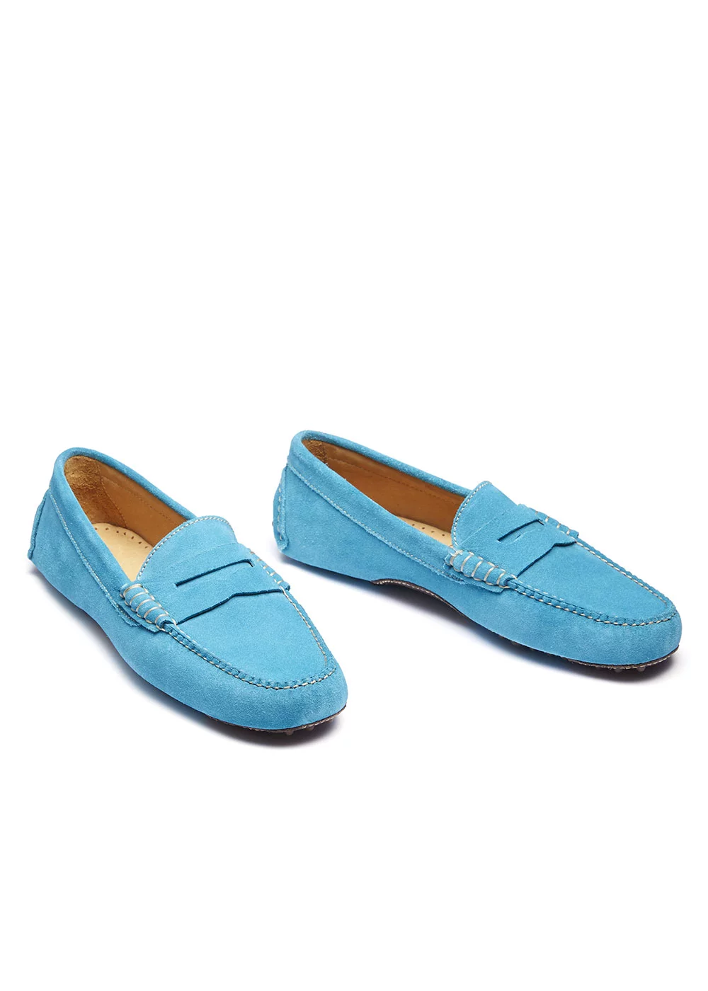 BUCK DRIVER VELOURS TURQUOISE