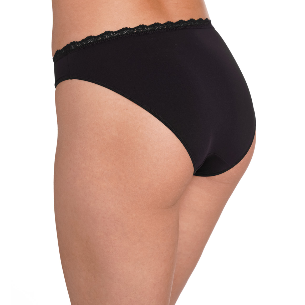 Gina Benotti 3 Damen Slips mit Spitze schwarz