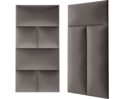 Wandkussen Fancy taupe geweven look 30 x 60 cm
