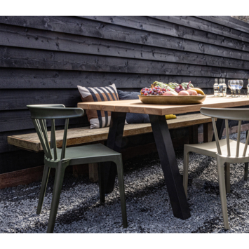 WOOOD tuinstoel Bliss met spijlen legergroen kunststof