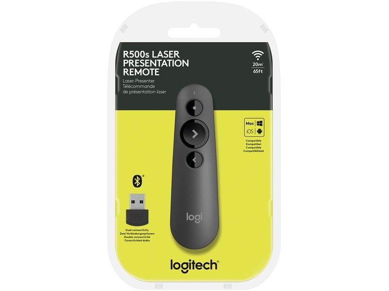 Logitech Presenter R500 s Graphite Mühelos präsentieren – auf fast jedem Gerät