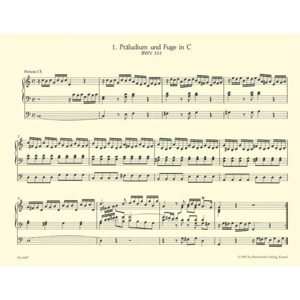 Bärenreiter Bach Acht Präludien und Fugen