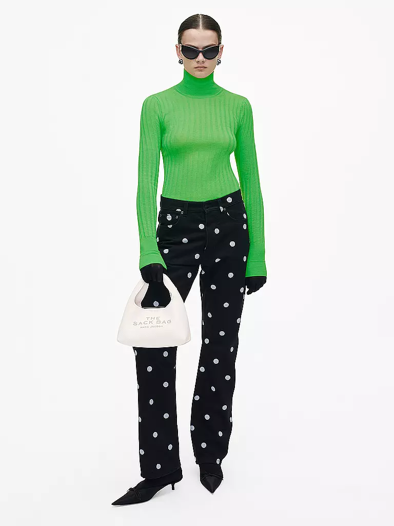 MARC JACOBS Ledertasche - Henkeltasche THE MINI SACK  weiss