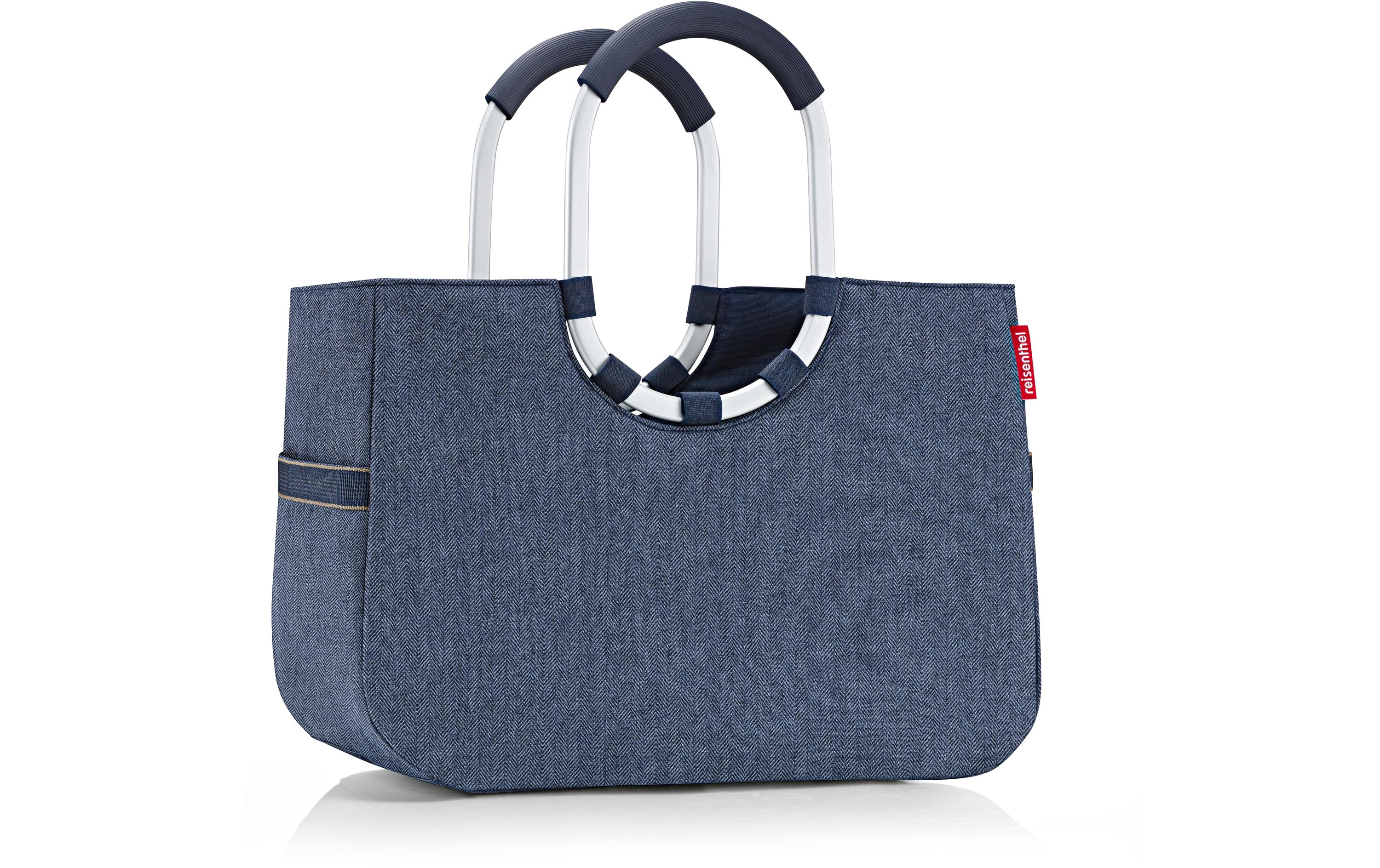 Einkaufskorb Loopshopper L Herringbone Dark BlueEinkaufstasche