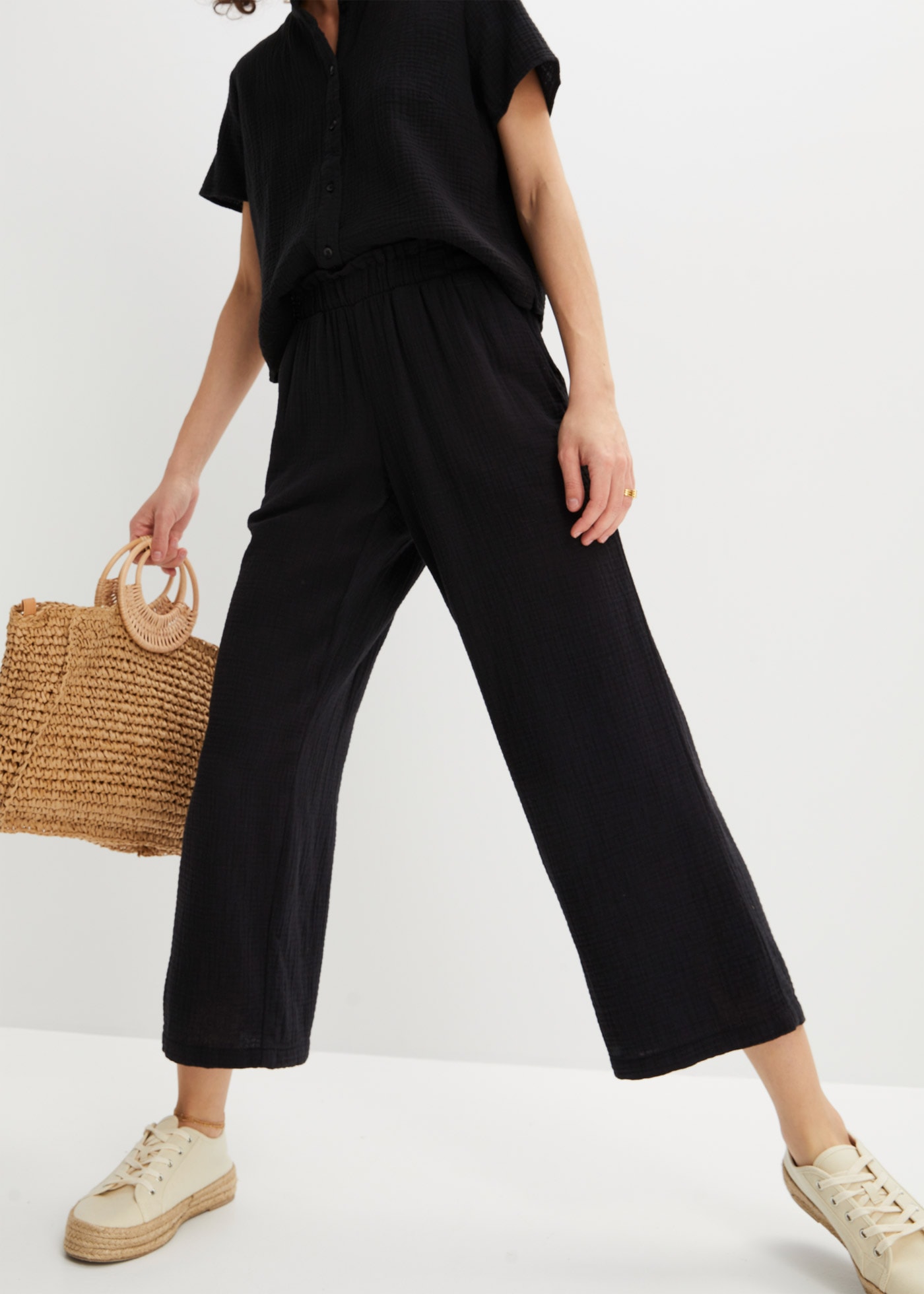 bonprix Culotte  Musselin-Culotte aus Baumwolle
