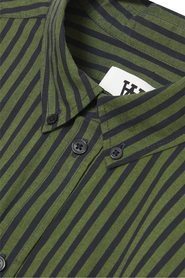 Wood Wood WWDay Striped AA Embroidery Shirt G Pear