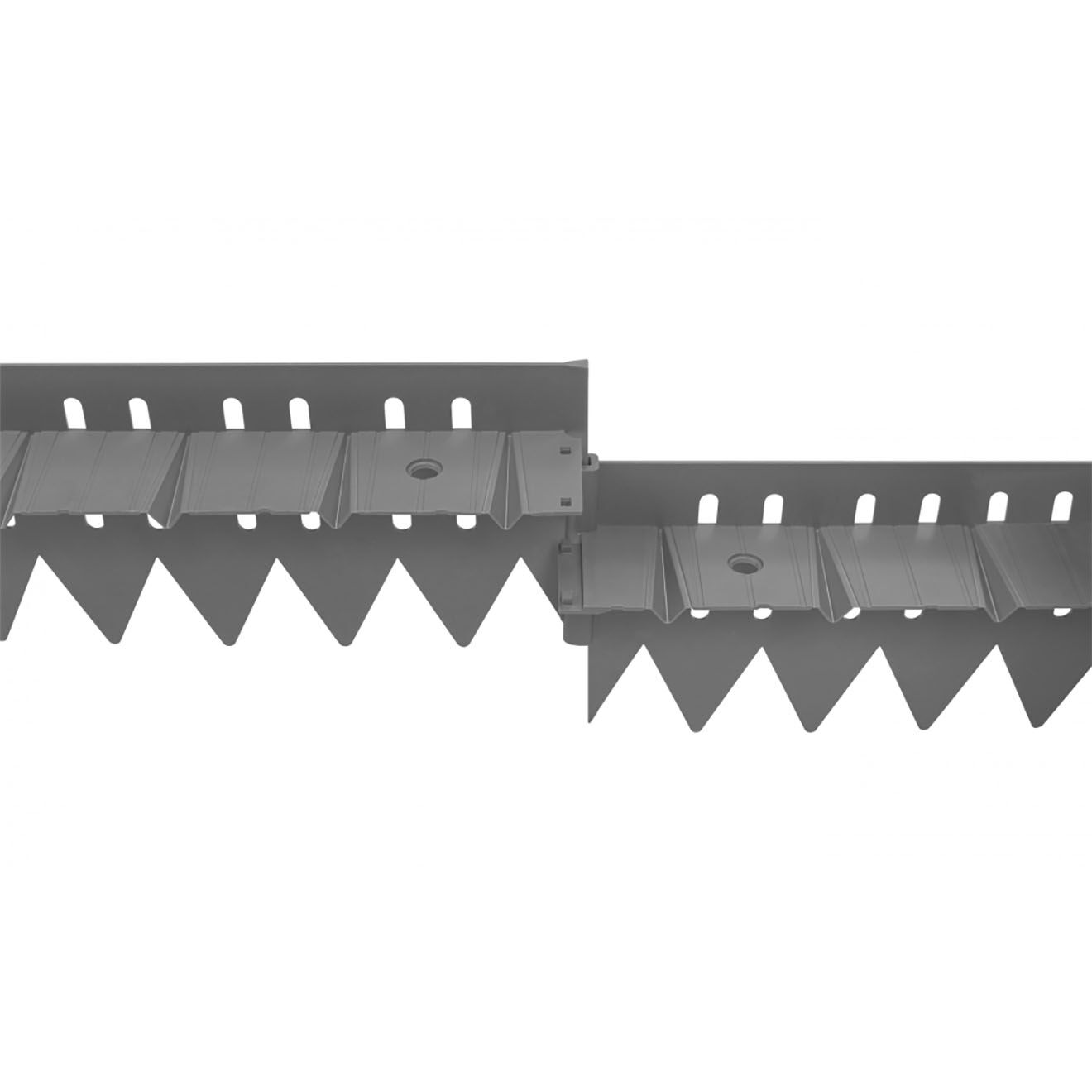 Pratik Garden 10 bordurettes stop herbe spéciale tonte grises - 50x55x136 cm