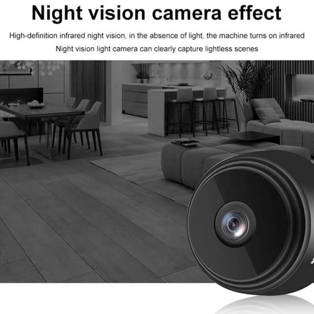 WiFi-kamera 1080P HD magnetisk overvågningsspion uden nattesyn