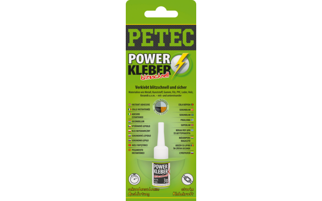 Petec Power Kleber blitzschnell Sekundenkleber 3 g