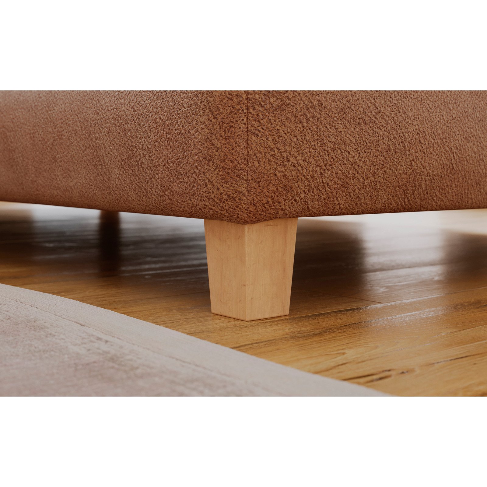 Ecksofa Nevada Microfaser Lederoptik braun