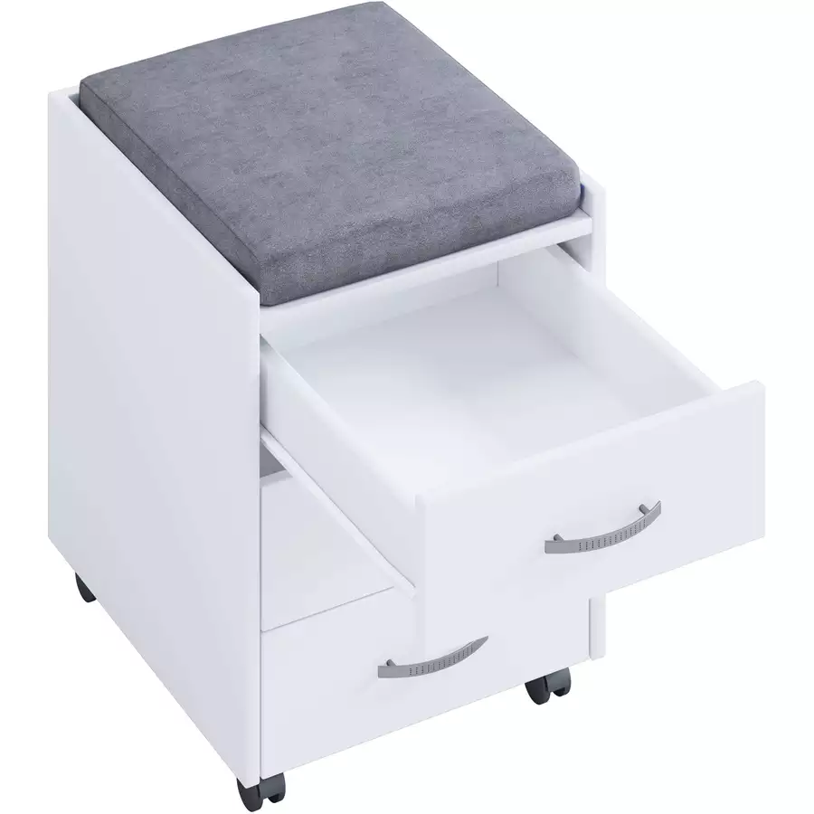 nonjoo. Rollcontainer-Set Qubik Pro-white Grau