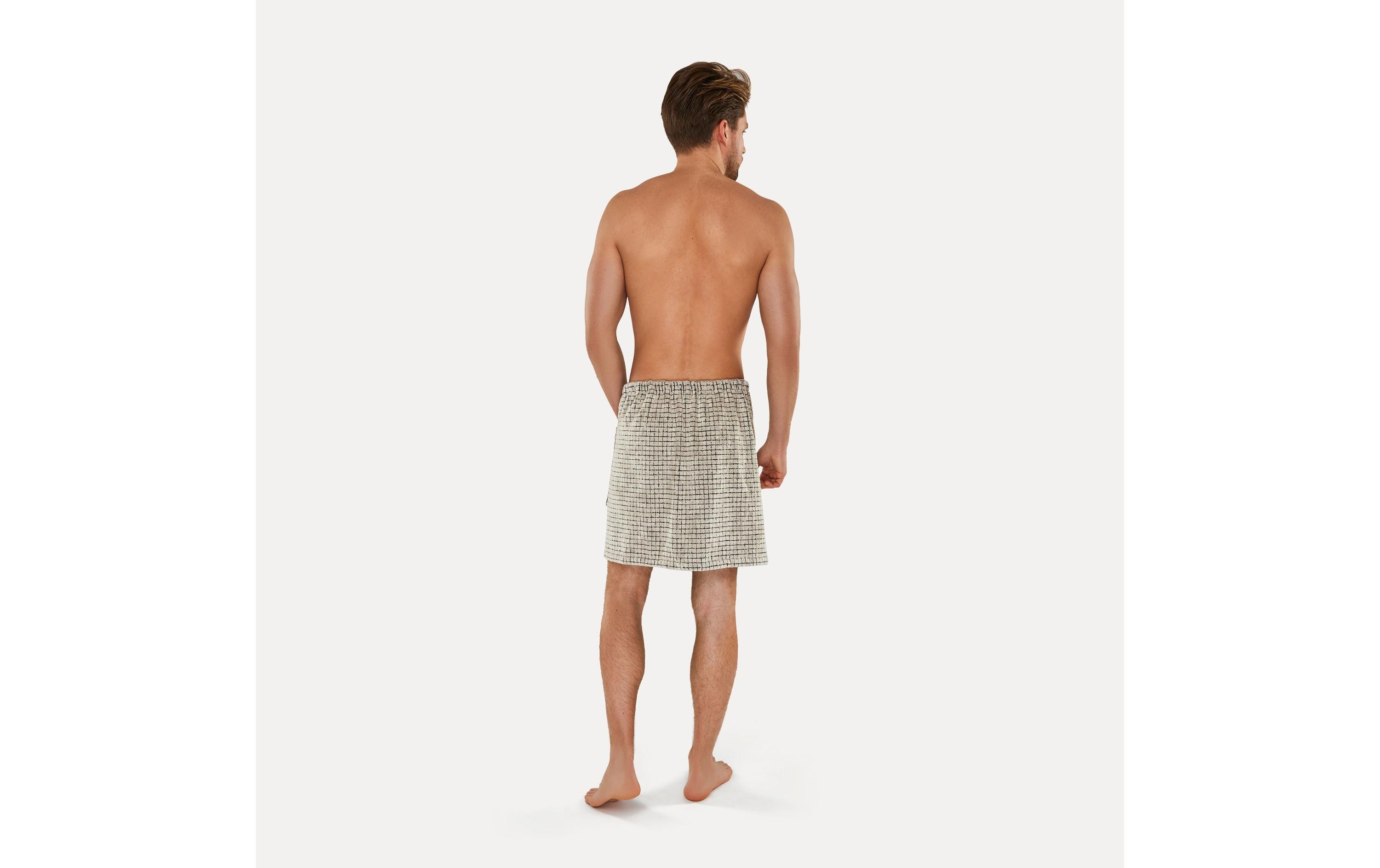 Saunakilt Eden 0 x 50 cm, SchwarzSarong aus Baumwolle und Leinen