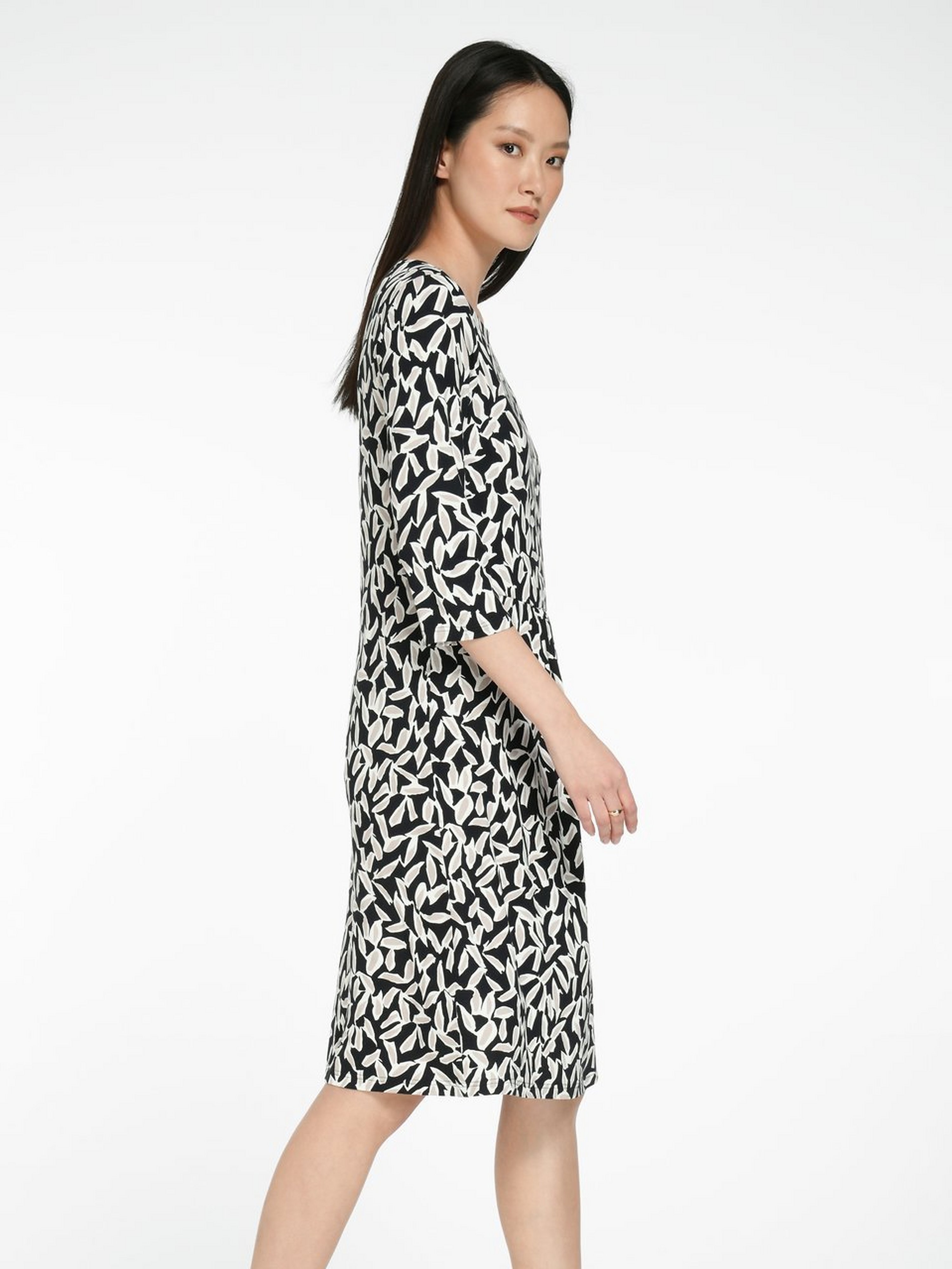 Jersey-Kleid mit 3/4-Arm