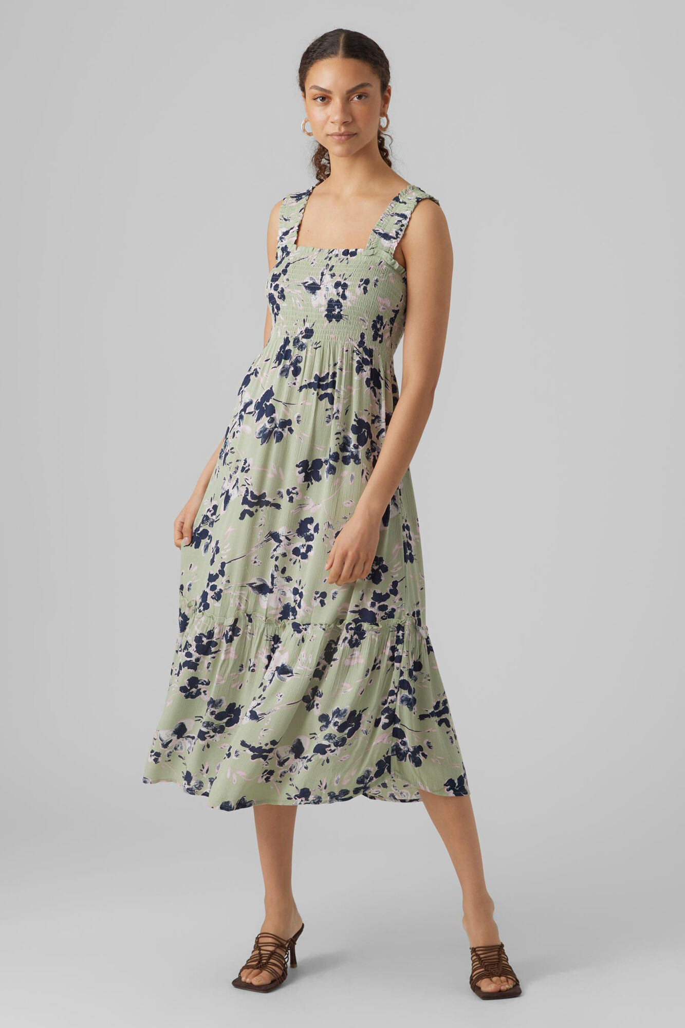 Vestido elástico e estiloso - Verde