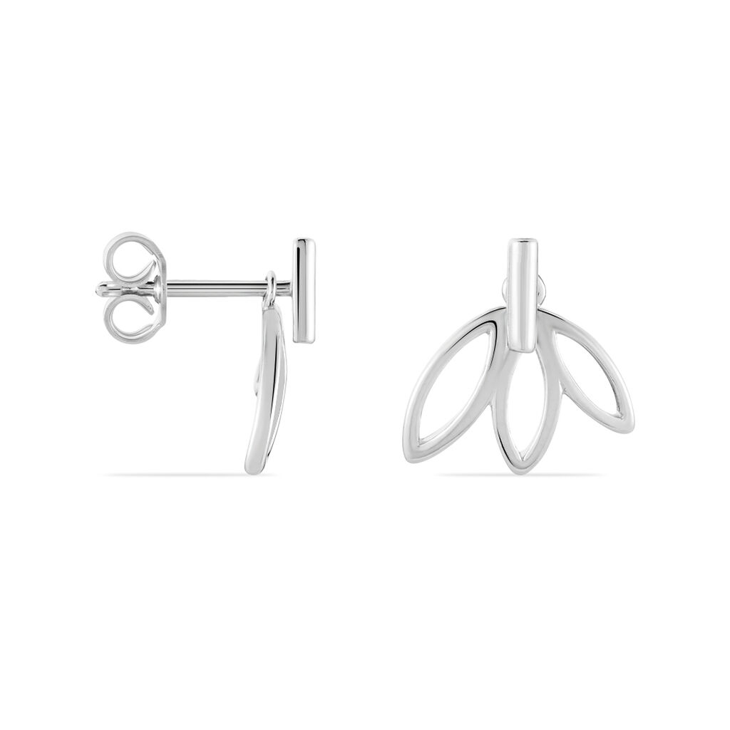 Bijoux D'oreilles Anjali Argent Blanc