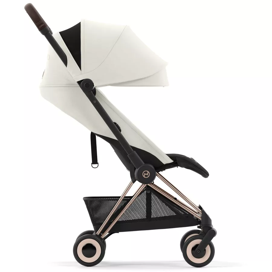 cybex PLATINUM Buggy Coya Rosegold Off White inklusive Babyschale Cloud T I-Size Sepia Black und Adapter
