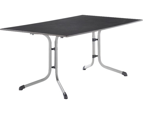 Opklapbare tafel vivodur 165x95x73 cm grafietgrijs