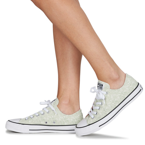 Converse - CHUCK TAYLOR ALL STAR FLORAL OX - Vert / Blanc