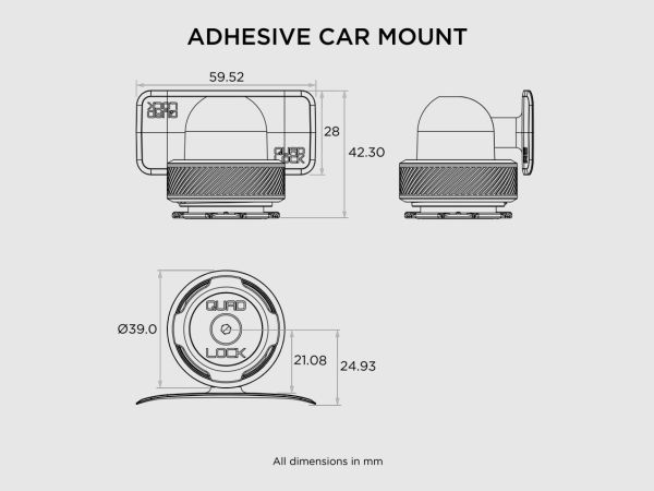 Quad Lock Dash/Console Car Mount