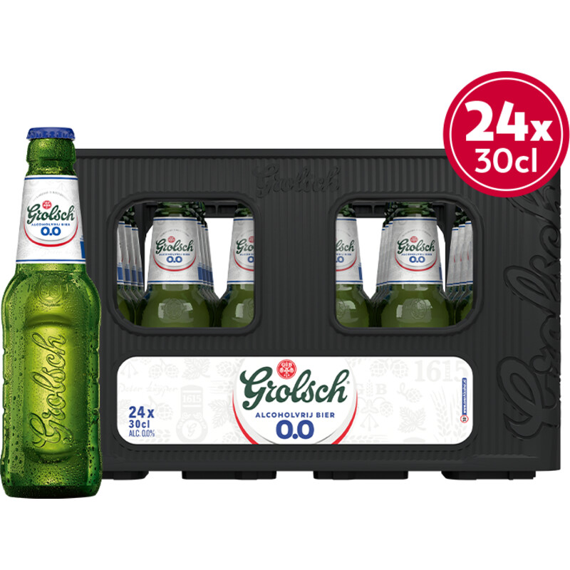 Grolsch Premium pilsner alcoholvrij bier krat