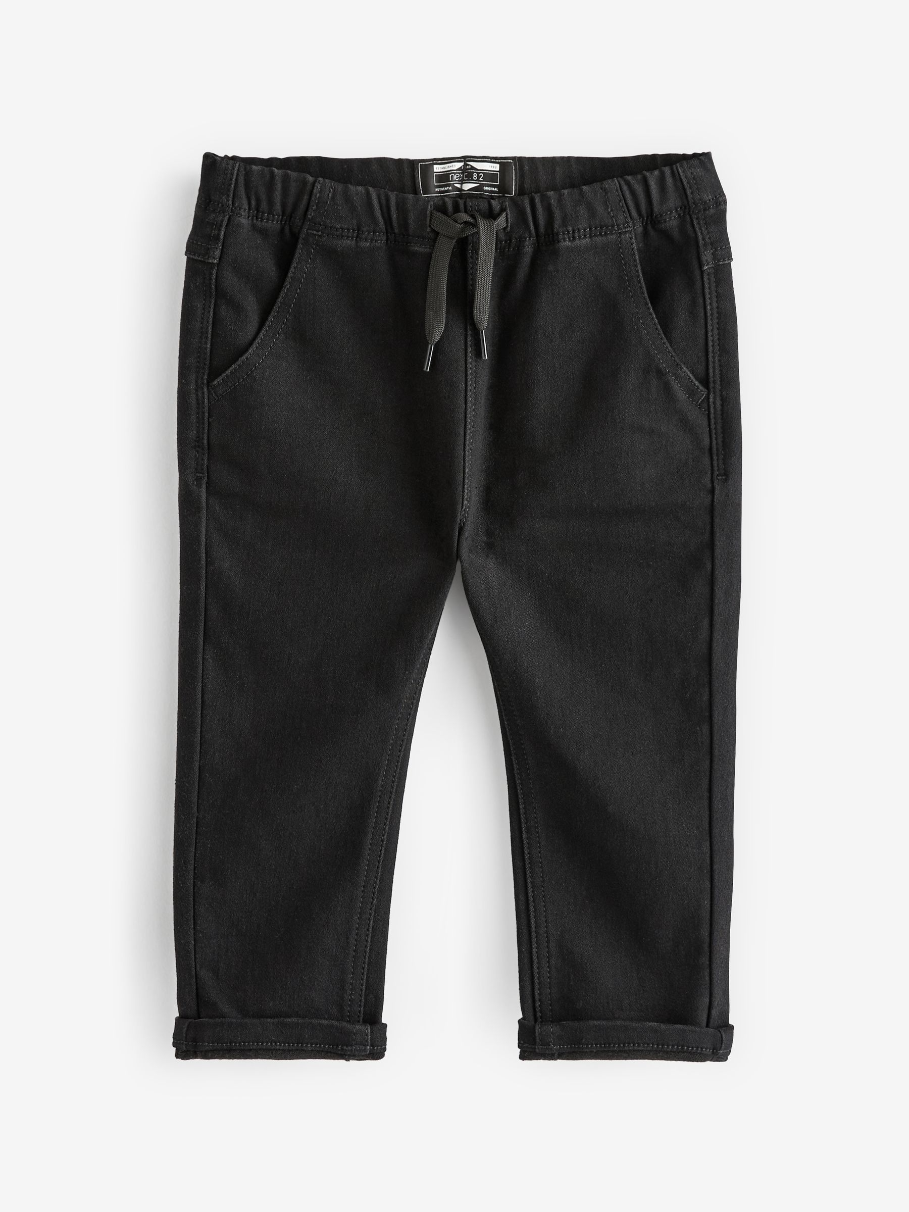 Zwart denim - Superzachte jeans met stretch en elastische taille (3 mnd-7 jr)