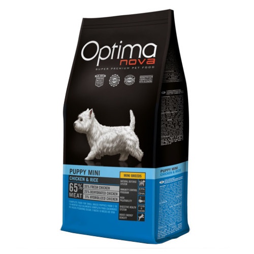 Ração para cães Optima Nova Puppy Mini com sabor de frango