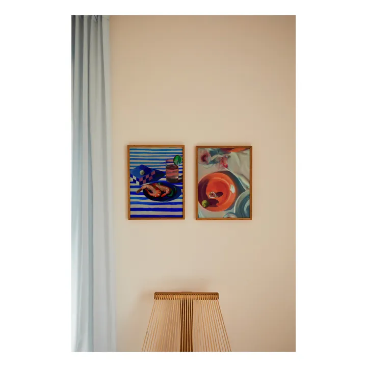 Paper Collective Affiche Shrimp and Stripes par Misfitting Things | Bleu