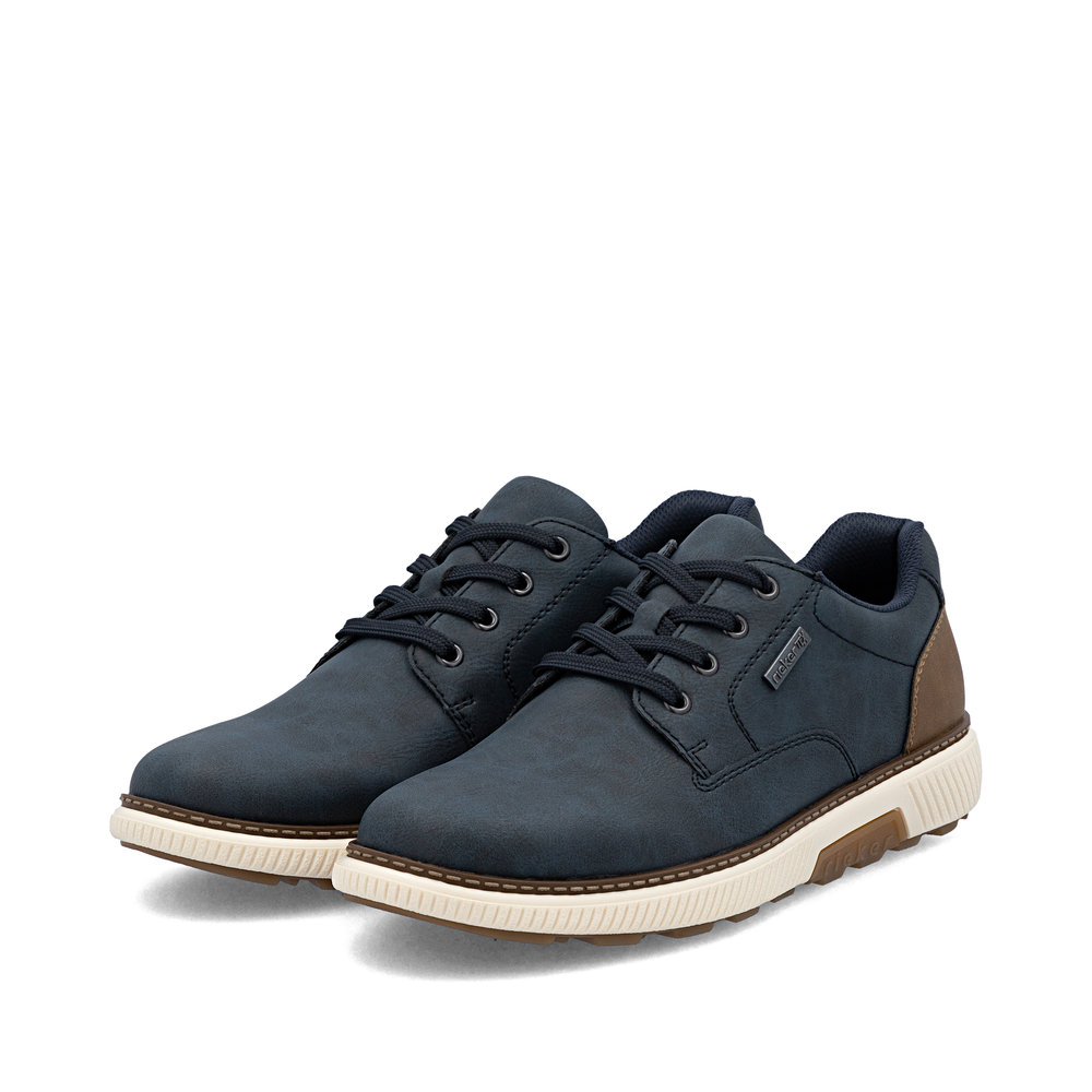 Rieker Herren-Schnürhalbschuh Blau-Braun-Weiß