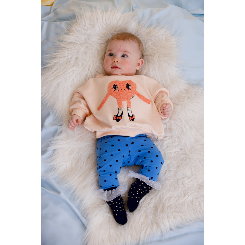 Køb Mini Rodini Pink Heart In Shoes Chenille Sweatshirt