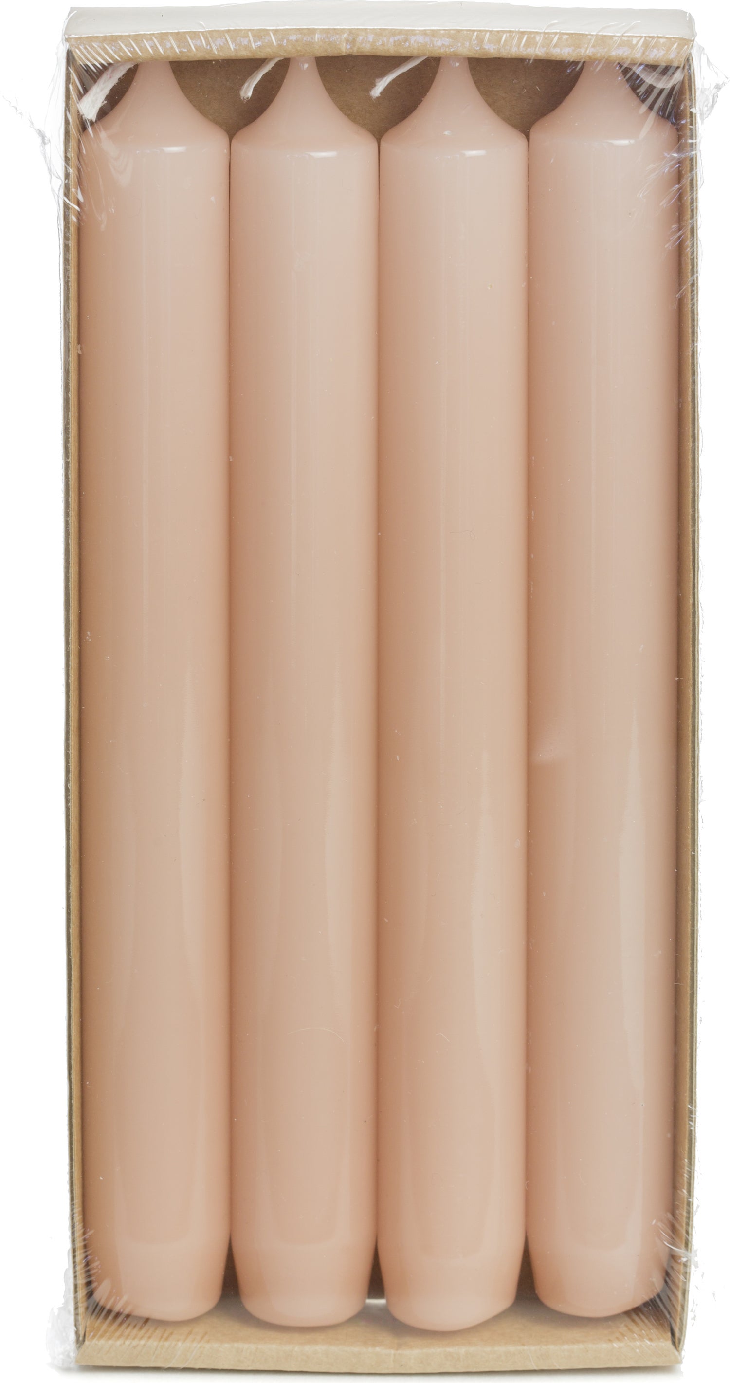 Rustik Lys dinerkaars Gloss roze 8 uur 4 stuks