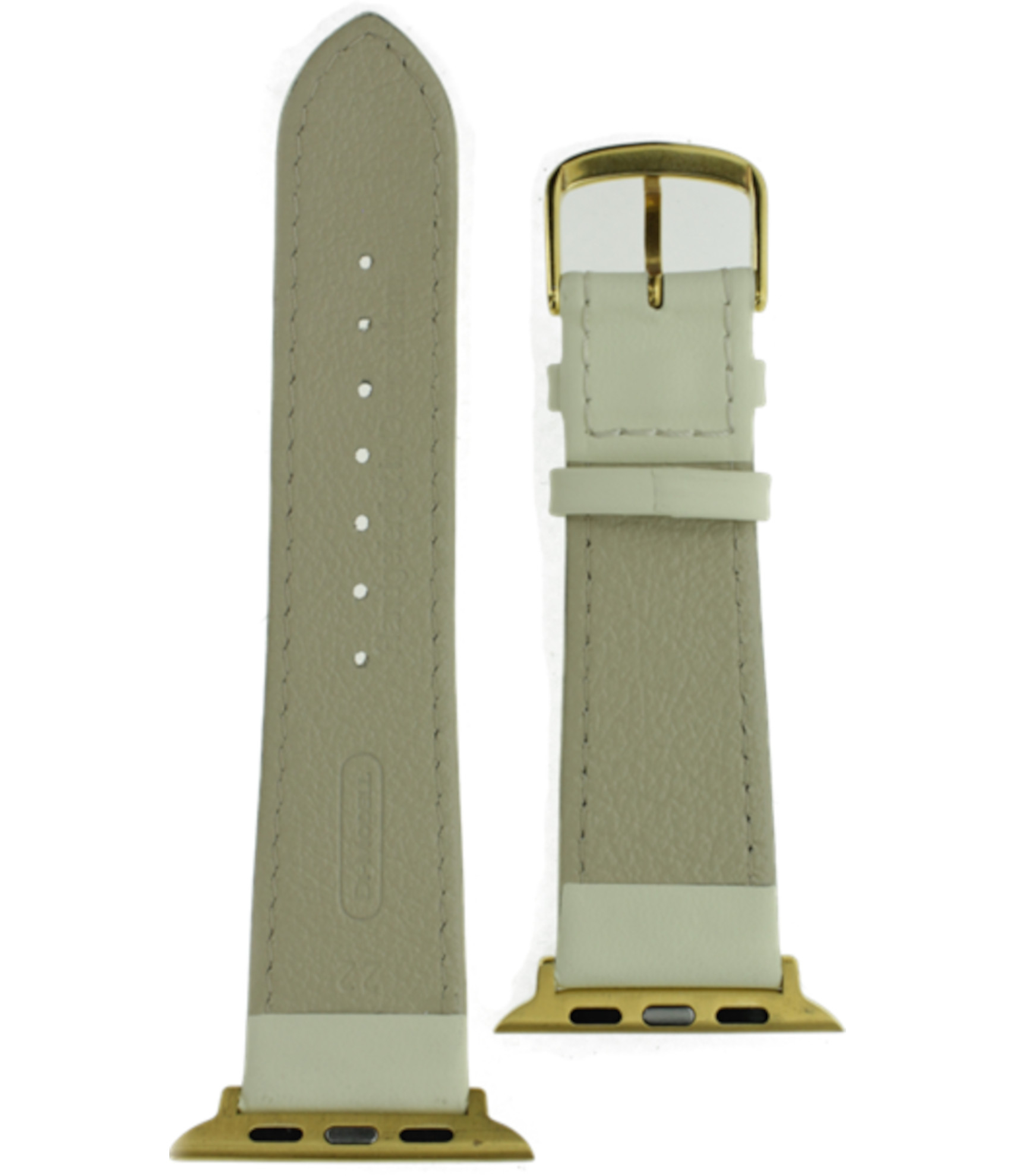 Lifestyle Apple Watch (42/41/40/38 mm) Kalbsleder Ersatz Armband (Handgefertigt) - Beige