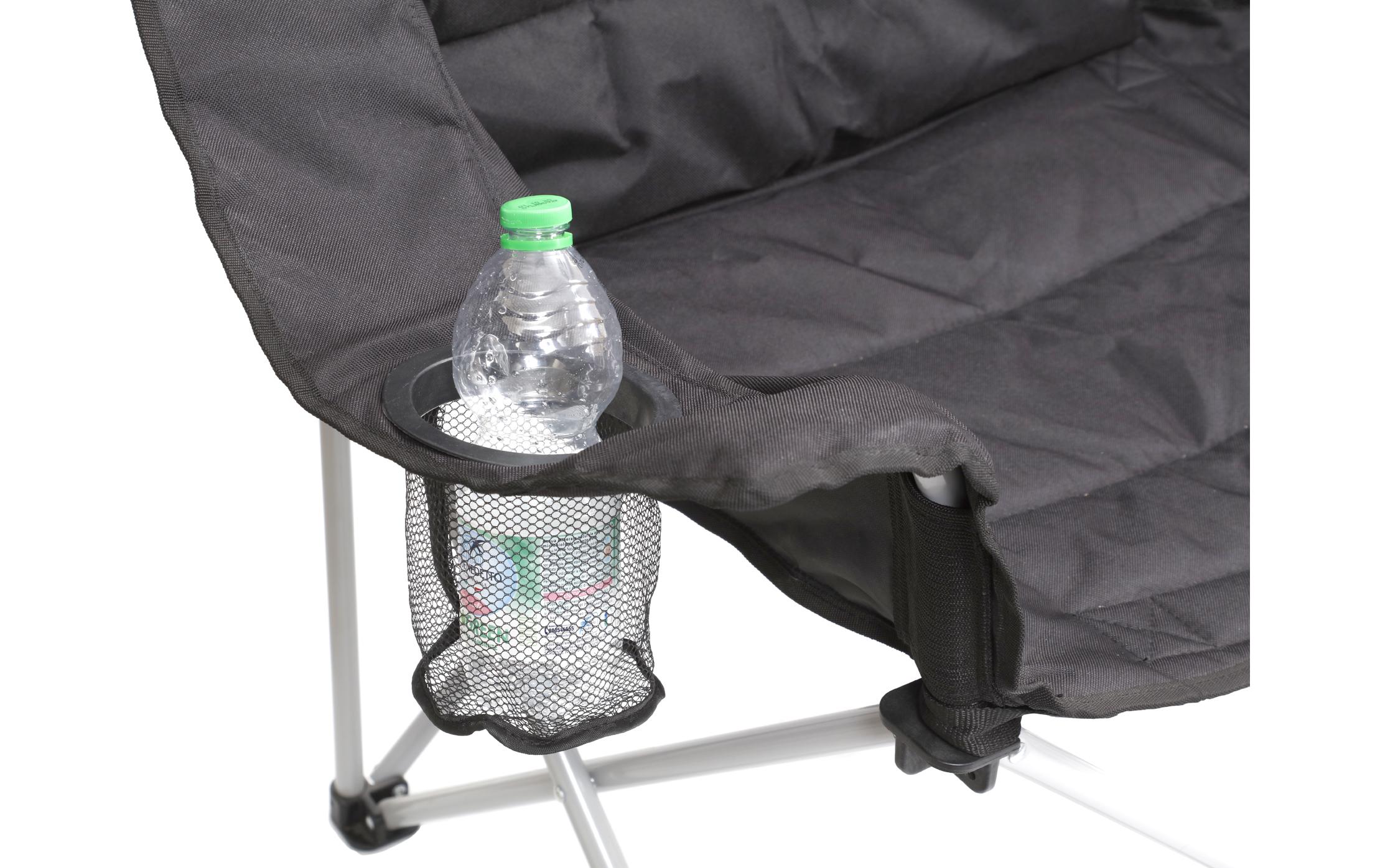 Campingstuhl Action Sofa Rendez-Vous Schwarz/Silber<br>2 Personen-Campingsofa