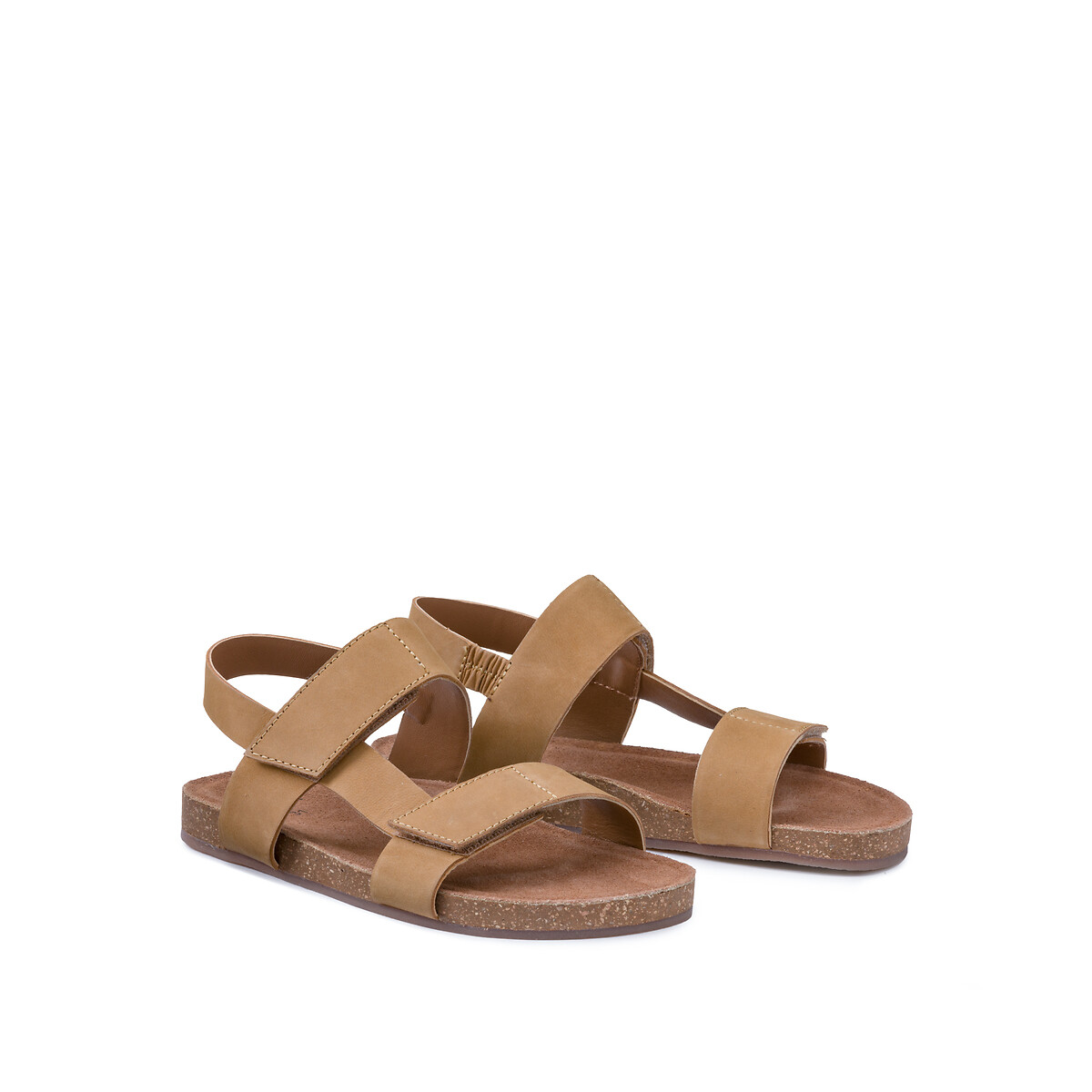 COLEÇÃO LA REDOUTE<br>Sandálias de couro com velcro