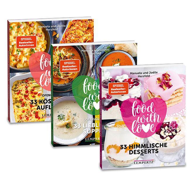 Die 99 besten Herzfeld Rezepte; Bundle; Food with Love; Herzfeld, Manuela / Herzfeld, Joëlle, 3 Teile