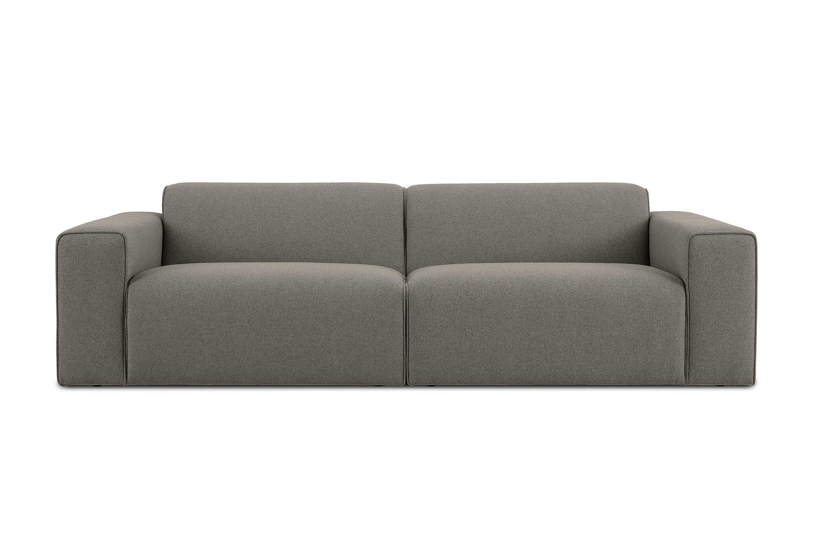 Styl 3-seter duo puter Tekstil Brooklyn 3 Grey med sorte ben.