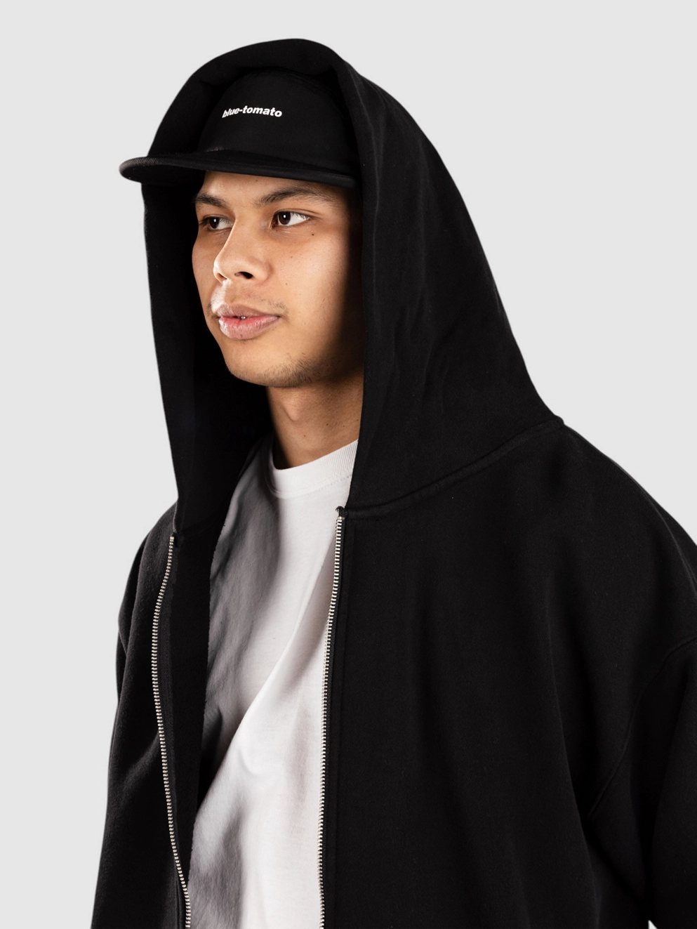 Shaka Wear YKK Double Zip Hoodie black