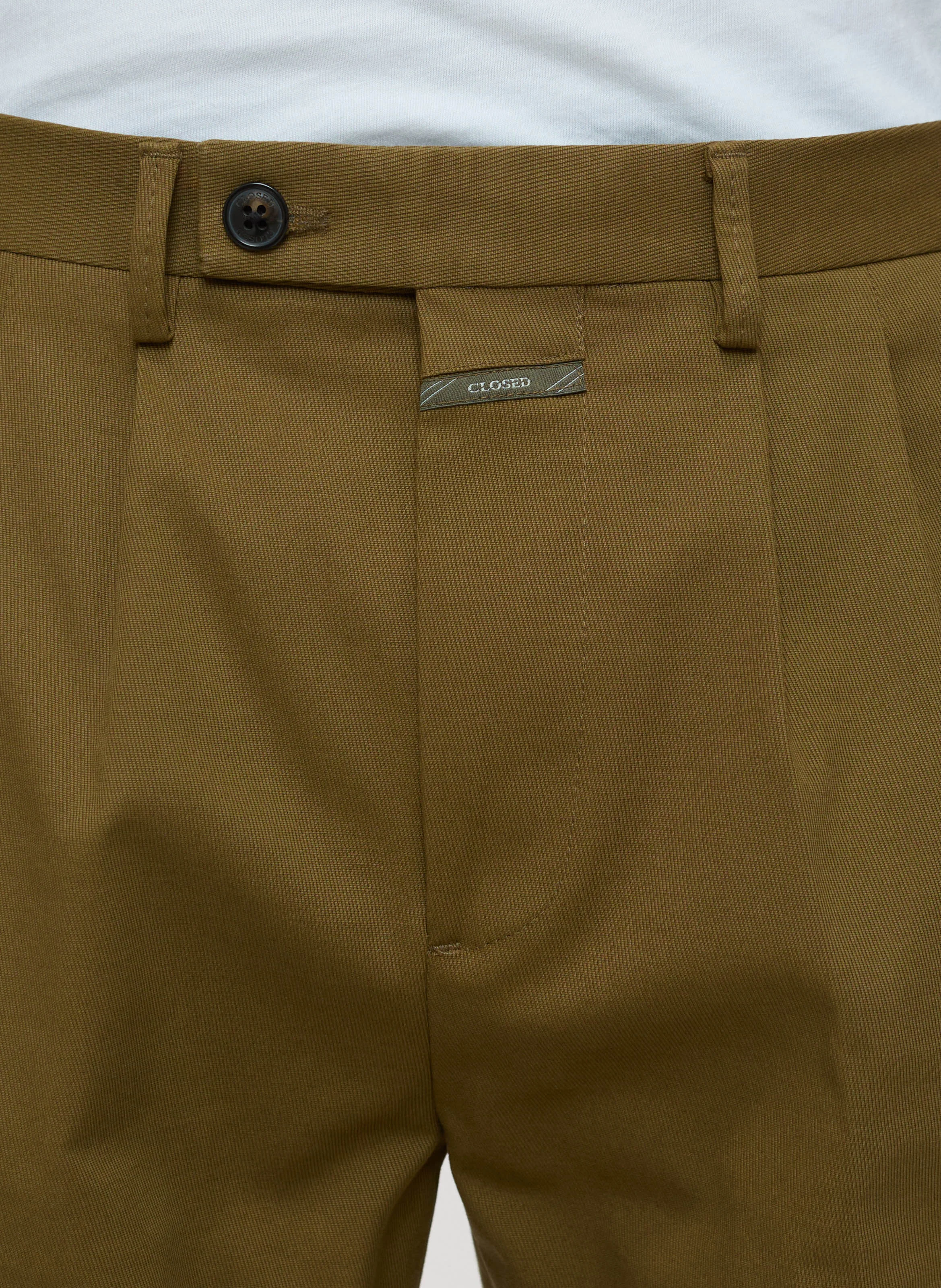 BERGEN - Chino en sergé de coton stretch| Doré
